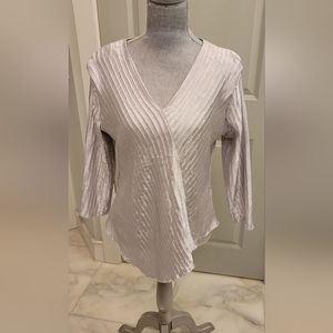 Silver Metallic Dressy Blouse